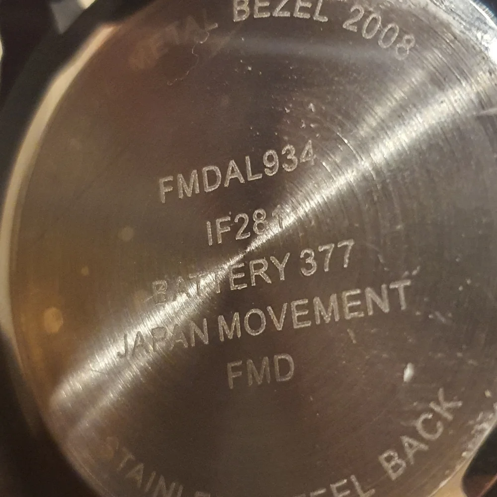 10/$20 FMDAL934 Black/Brown Leather Men's Watch
